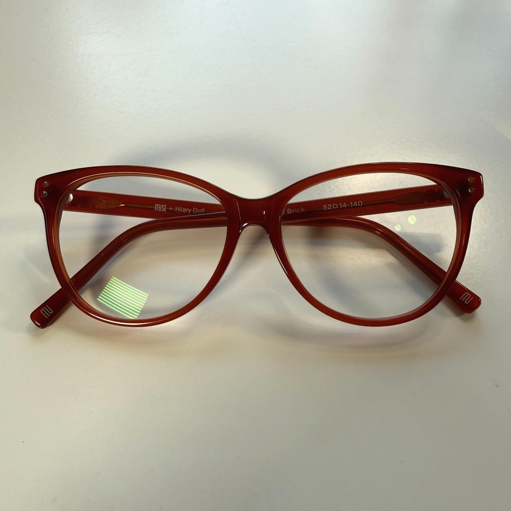 MUSE x Hilary Duff Betty Cat-Eye Eyeglasses Frames Only Womens Brick 52-14-140‎